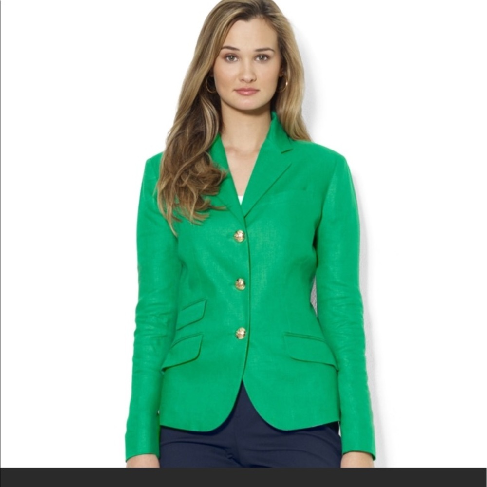 Ralph Lauren - Lauren green linen blazer